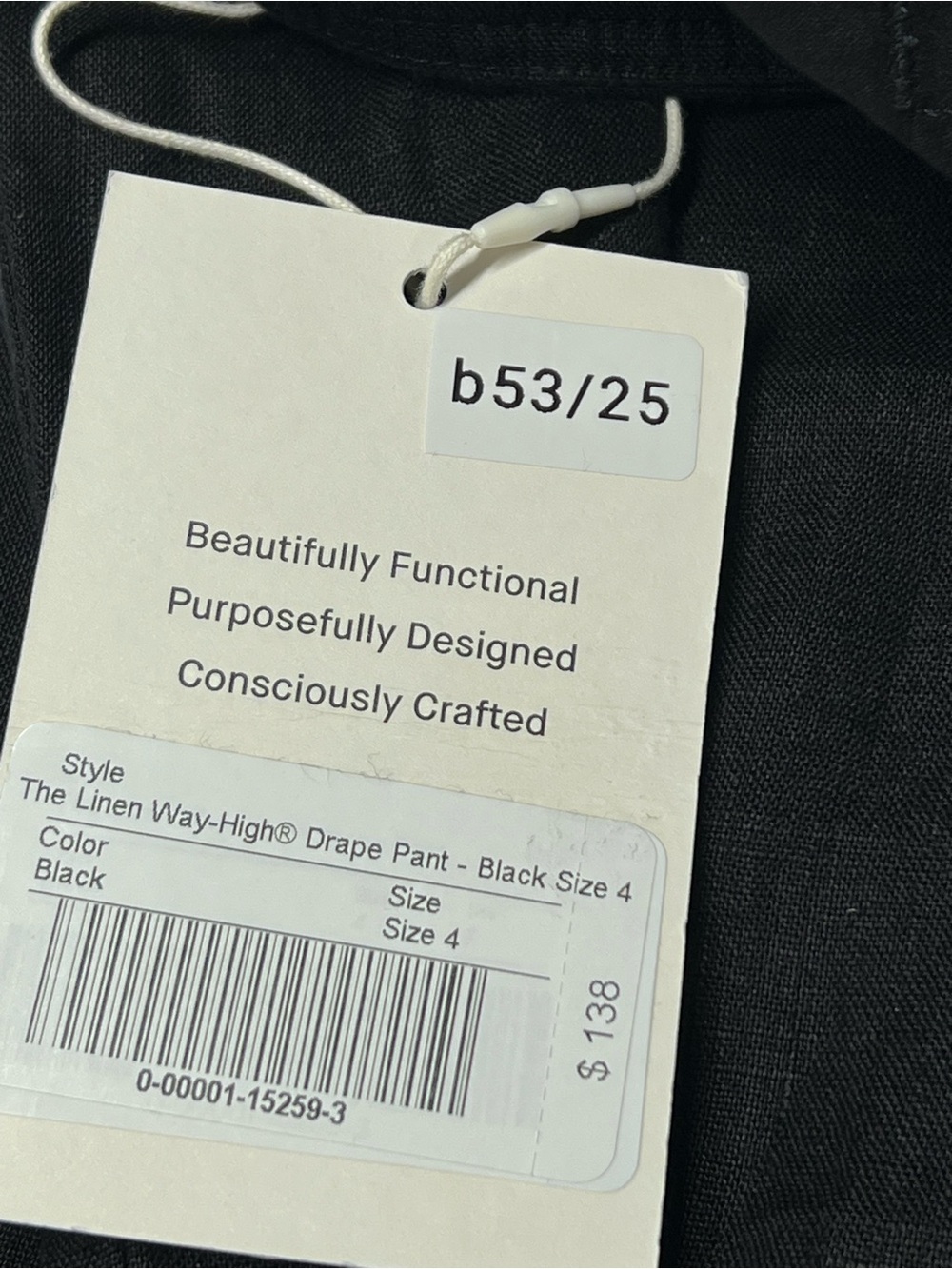 Everlane The Linen Way-High Drape Pant Black Wide Leg Classic Trousers Sz 4 NWT - Picture 14 of 14